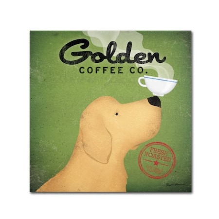 Trademark Fine Art Ryan Fowler 'Golden Coffee Co' Canvas Art, 18x18 WAP0078-C1818GG